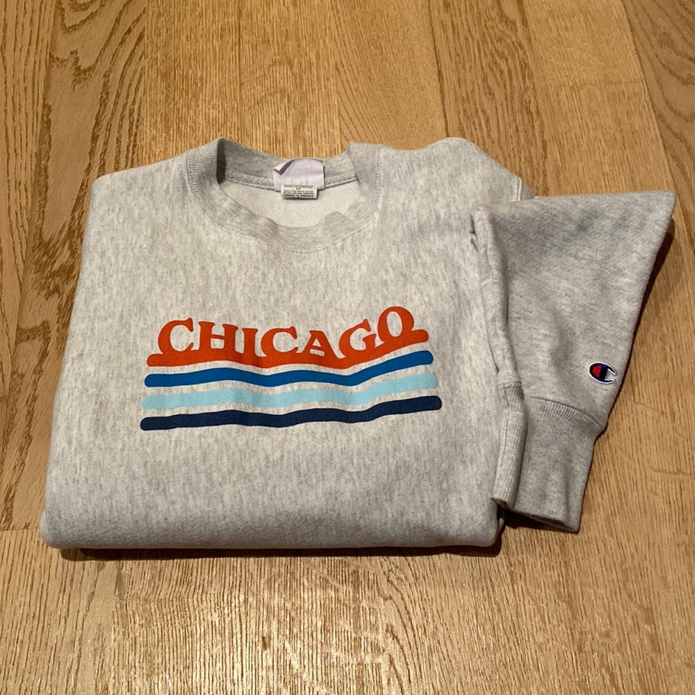 Alice & Wonder Chicago Retro Stripe Champion Sweatshirt